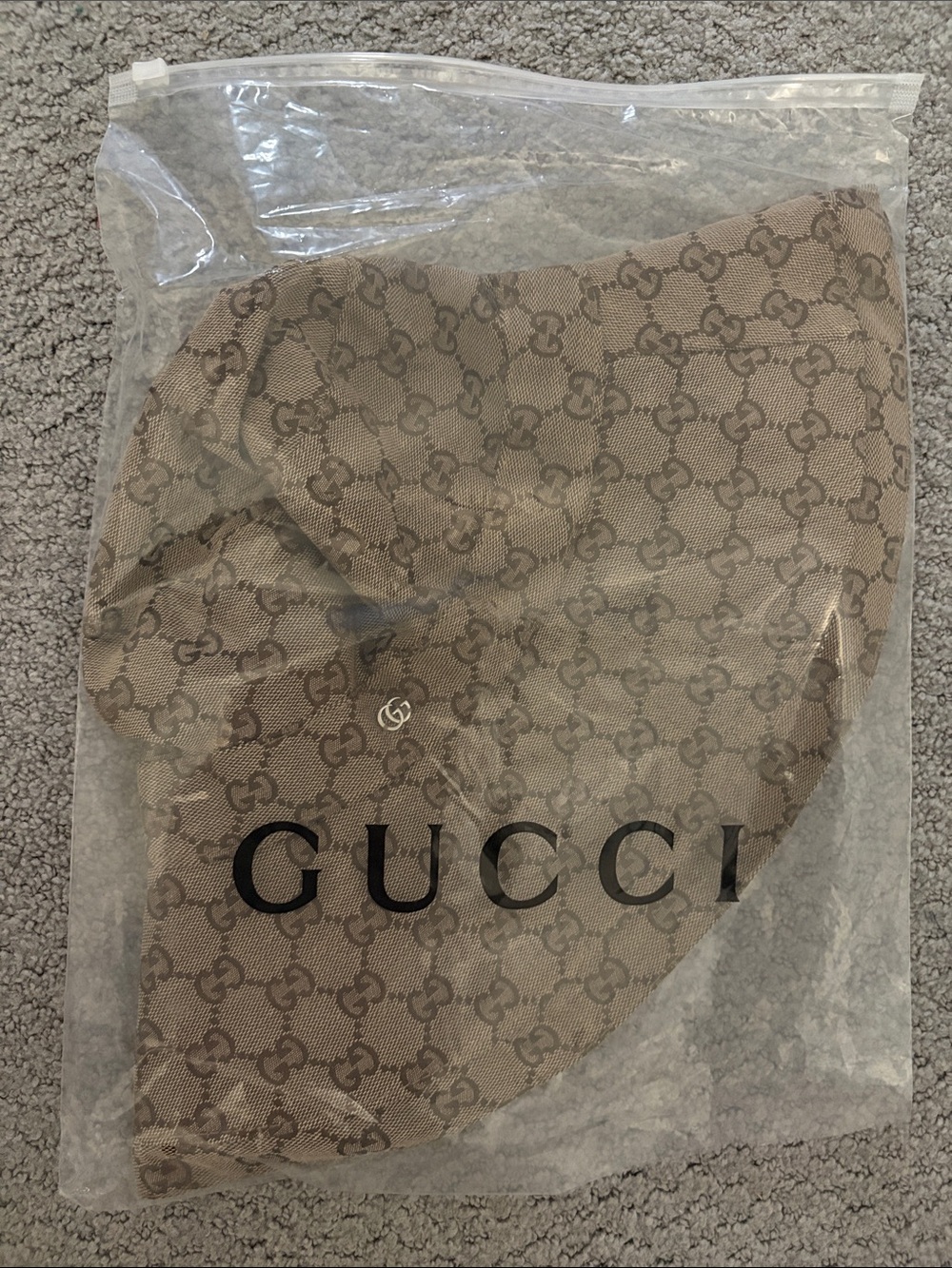 Gucci Brown Monogram Wide-Brim Sun Hat - Picture 9 of 9